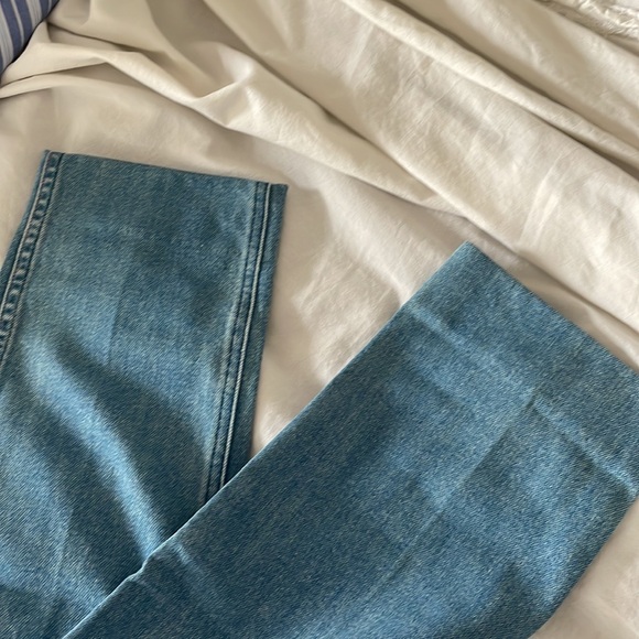 Straight leg jean **length has been hemmed but excess fabric still attached** - Picture 5 of 6